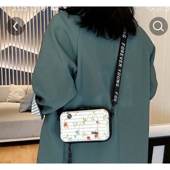 Hard PVC Square Box Crossbody Bag LEOPARD Print Purse Handbag - Picture 3 of 6